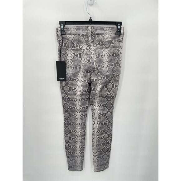 HUDSON Denim NWT Barbara High Waist Super Skinny Jeans in Metallic Python // 00 - Picture 10 of 14